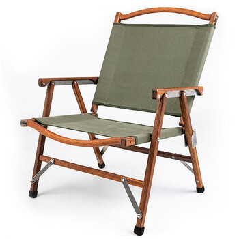 tnr南美柚木实木折叠椅轻便户外露营庭院kermit克米特椅帆布靠背皮革