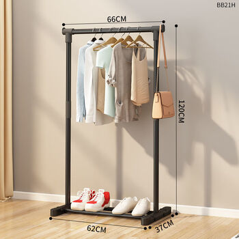 茜语兔挂衣服的杆子落地晾衣架落地卧室内家用挂衣架阳台挂衣服杆子宿