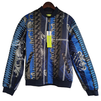 99新未使用versacejeans范思哲蓝色棉服外套春秋冬男原价479050码