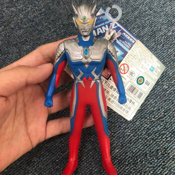 万代bandai500系列赛罗奥特曼软胶人偶玩具500系列蓝色披风赛罗警备