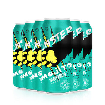 醉鹅娘莫吉托怪兽低度微醺预调鸡尾酒洋酒mojito苏打气泡酒330ml6支