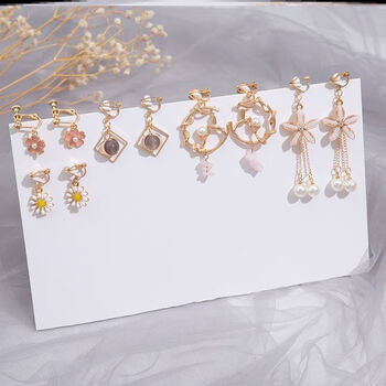 小孩表演戴的耳环儿童耳环耳夹无耳洞宝宝公主可爱卡通女孩女童假耳坠