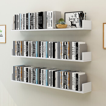 墙面悬挂式书架墙上置物架壁挂书架墙面免打孔客厅卧室墙装饰墙壁挂墙