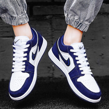 低帮官网正版藤原浩闪电倒勾sbdunk食神鸳鸯篮球板鞋女 aj1低帮《深蓝