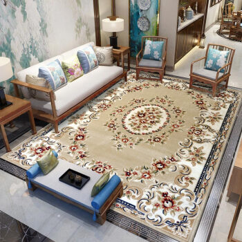 东升欧式法式古典客厅沙发茶几地毯加厚高密不掉毛不起球易打理 B0049BE 1.6X2.3米 客厅卧室地毯