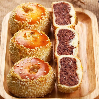 核桃红豆酥50g*10枚杭州特产老人食品网红点心零食红豆馅饼