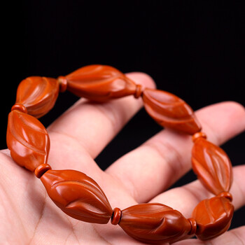 aea橄榄核手串橄榄核雕扭转乾坤橄榄胡文玩男女手链手工雕南工老核核