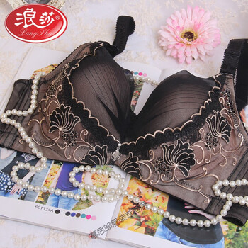 浪莎文胸不空杯女内衣大码胖mm收副乳聚拢有钢圈调整型文胸大胸全罩杯