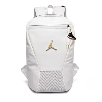 air乔丹aj书包飞人nba双肩男女初高中学生运动电脑大容量 aj12白色