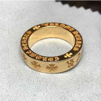 念夏古风克罗心戒指6mm永恒之心银镀镶钻情侣925银指环3826 美码6