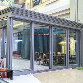 索美特218系列阳光房大空间商务办公阳光房玻璃顶双坡顶单价平米