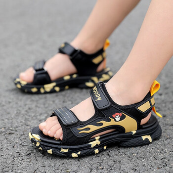 儿童凉鞋8男童夏季新款男孩沙滩鞋9国潮男孩室外10中大童露趾小孩校园