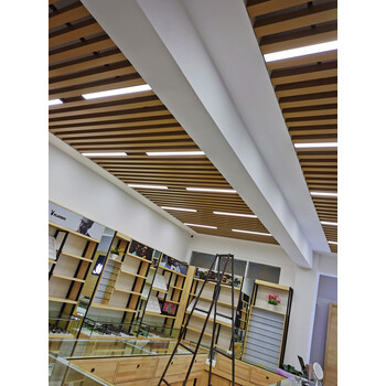 led长条方通灯吊顶铝方通办公室商场格栅条形灯具5710公分黑色9055cm