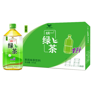 統一綠茶茉莉味1l瓶裝暢意裝1升調味茶飲料飲品 4瓶