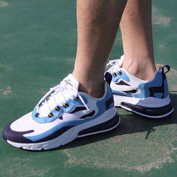 max 270气垫鞋男女运动跑步鞋学生轻便减震夏季薄款透气aj新款 蓝白