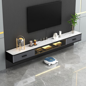 悦吾家 岩板悬空电视柜简约现代悬挂式电视机柜小户型客厅轻奢风壁挂