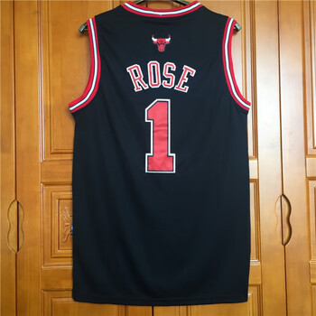 nba球衣 芝加哥公牛队1号罗斯球衣复古刺绣德里克尼克斯4号篮球服背心