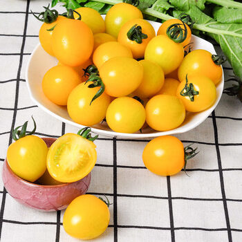果荔佑(guoliyou)千禧黄圣女果新鲜黄色番茄自然熟多汁孕妇水果 3斤装