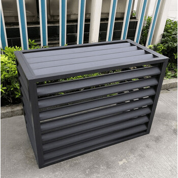 定制室外空调外机保护罩防晒防雨格栅铝合金百叶窗装饰遮挡防护罩