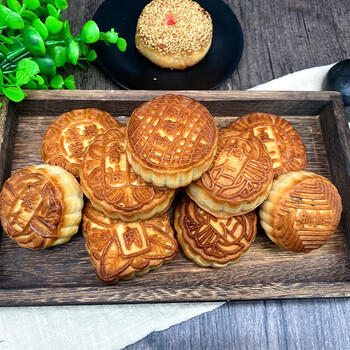 欣乐糕点月饼 80g*3块 红枣泥椰蓉莲蓉榛仁五仁老式月饼中秋节传统