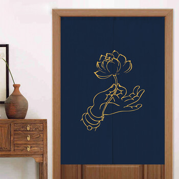 豪金门高档藏式门帘佛教门帘禅意吉祥八宝隔断布帘佛堂屏风帘子藏式