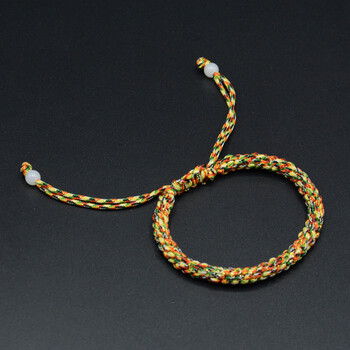 手编幸运许愿小红绳手链女男民族风编制五彩绳五色线手腕彩色手绳五彩