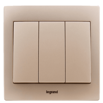 罗格朗(legrand)开关插座面板 系列 三开单控