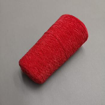 团毛线团带金线金丝绒绒细毛线围巾线宝宝线亮丝绒线手编半斤 中国红