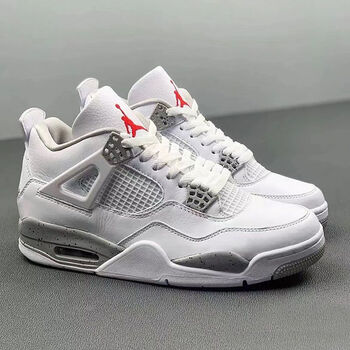 乔丹aj白气垫鞋男学生潮流ins百搭轻便子 aj4白奥利奥 37