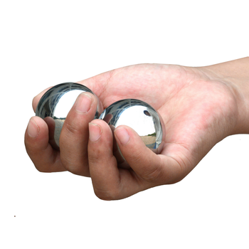 铁球健身球不锈钢空心玩球转球手把球老人练手球握力球 不锈钢半实心