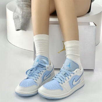 nike耐克airjordan1lowaj1女款蓝白色低帮复古运动休闲篮球dv