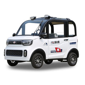 康捷达峰旗成人电瓶车全封闭电动四轮车家用接送孩子手把式车整车带58