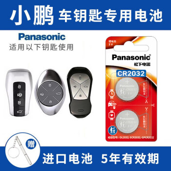 松下（Panasonic）适用小鹏P7 p5 G3i G6新能源汽车钥匙电池原装CR2032原厂专用智能遥控器松下纽扣2021新老款 【2粒装】
