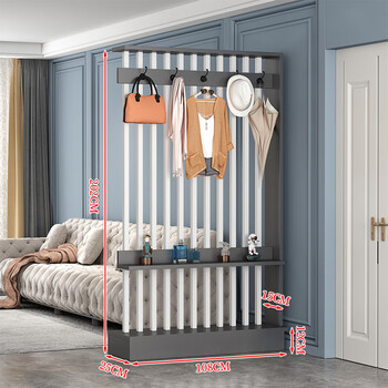 屏风式挂衣架屏风隔断客厅进门遮挡置物柜简约现代轻奢玄关网红入户