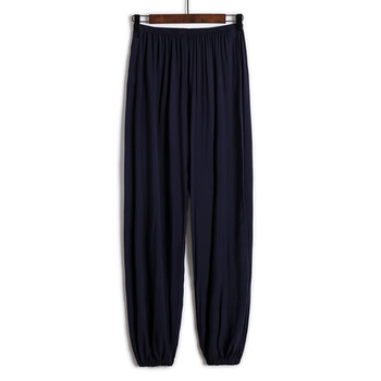 好酷棉绸灯笼裤男夏季中老年家居长裤太极晨练加肥加大纯棉人造棉裤子