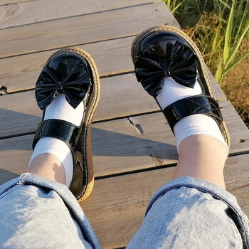 森 马同款基础款lolita大头鞋软妹日系jk制服鞋学生丑萌可爱厚底