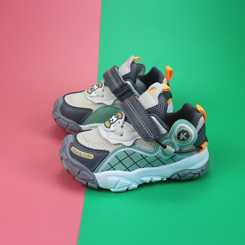 开心娃春秋款键康功能休闲宝宝鞋子减震矫正底防滑学步鞋男童女童运动