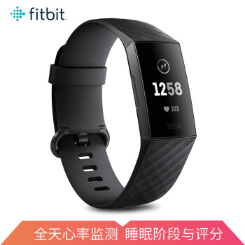 Fitbit Charge 3ʱֻ ʵʱ ˯߼ 50׷ˮԶʶ ʾ VO2Max ɫ