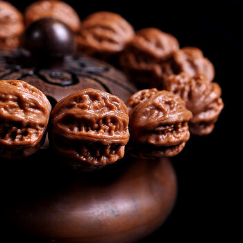 小核桃手串男野生小京八棱秋子15mm门头沟桩正老树把玩手持孤品门头沟