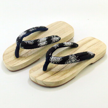 拖鞋木屐女木拖鞋式 男情侣款cosplay 木 男夏季木鞋人字拖 黑色 半月