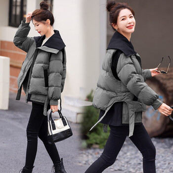 俞兆林旗舰店短款羽绒服2022年冬季女款新款两件装可拆卸白鸭绒加厚小