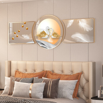 现代轻奢主卧室装饰画简约床头挂画房间背景墙壁画客厅宾馆墙上画