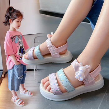 宛杉奕女童凉鞋潮款软底防滑儿童运动凉鞋女孩公主休闲沙滩鞋学生童鞋
