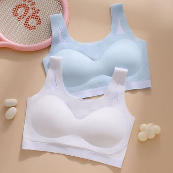姿帕发育期固定杯少女文胸学生超轻薄少女发育期内衣半固定杯中小学生