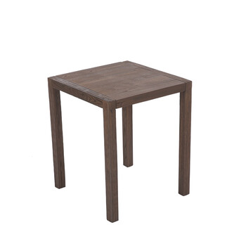 复古休闲实木方桌正方形榆木小桌子用原木色咖啡简约甜品店餐桌 60cm*