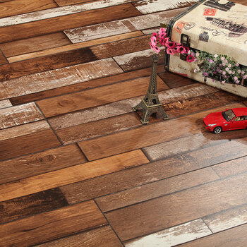 个性地板彩色做旧复古仿古木地板强化复合符合工业风背景墙上12mmsh