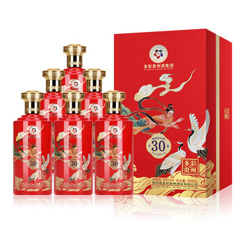 多彩贵州酒礼藏3053度酱香型高度白酒500ml6整箱装茅台镇内含礼袋