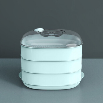 加水家用日本微波炉蒸笼家用热馒头神器双层蒸盒加热容器多功能器蒸盘