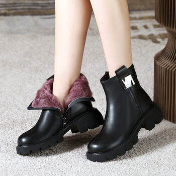 靴>女士时装靴>百丽(belle)>百丽女鞋羊毛靴子女冬季皮毛一体雪地靴棉