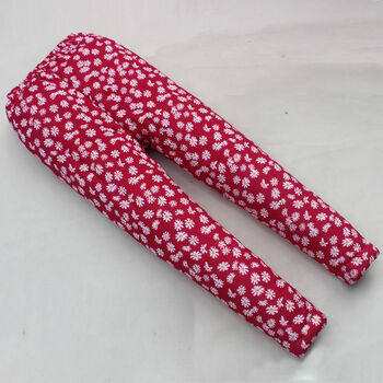 冬季中老年手工纯棉花女士保暖裤子修身显瘦内穿加厚高腰棉裤 红菊花